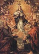 Juan de Valdes Leal Virgin of the Immaculate Conception with Sts.Andrew and Fohn the Baptist France oil painting artist